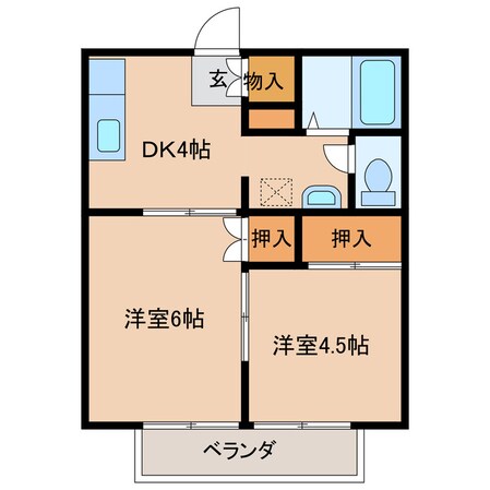 コーポセレネの物件間取画像